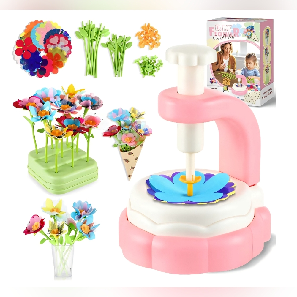 DIY Flower Craft Kit for Kids - Pink
